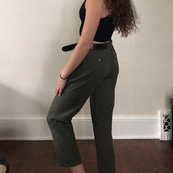 Olive Green Mid-Rise Chino Pants - Picture 4 of 7